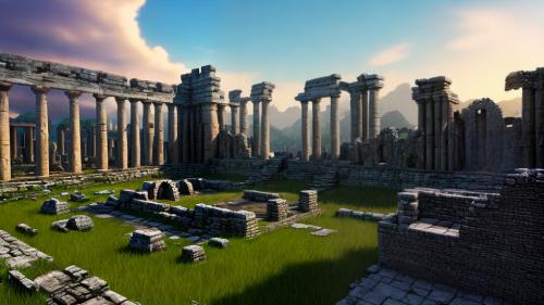 Ancient city ruins fantasy