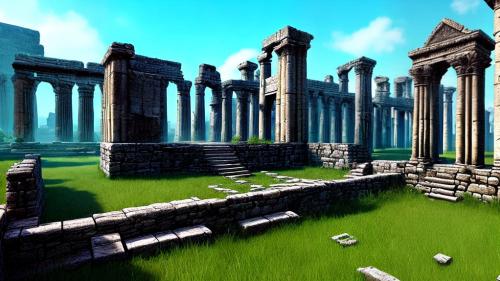 Ancient city ruins fantasy