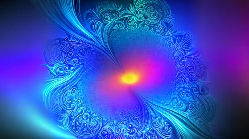 Abstract 3D fractals gradient colors