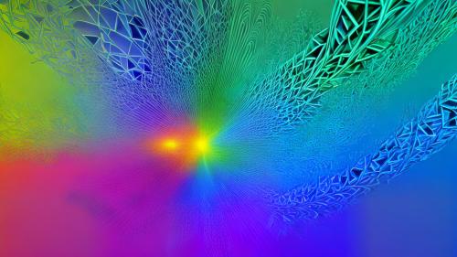 Abstract 3D fractals gradient colors