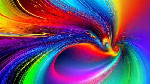 Abstract swirling colors digital painting