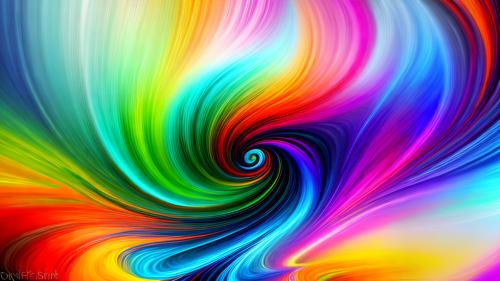 Abstract swirling colors digital painting