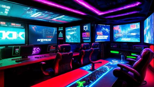 Cyberpunk game room