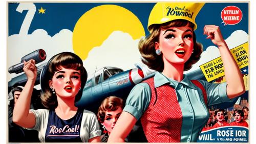 1960 girl power Rosie vintage poster