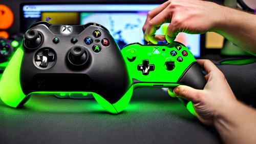 XBox green neon controller gamer