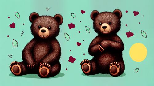 Cute baby bear illustration