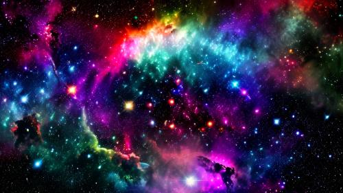 Colorful nebula universe