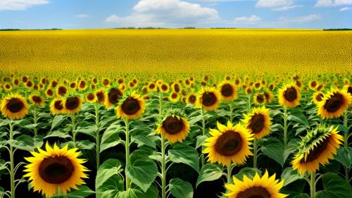 Sunflowers field