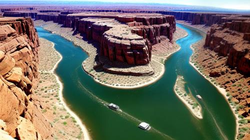 Amazing river in the desert.