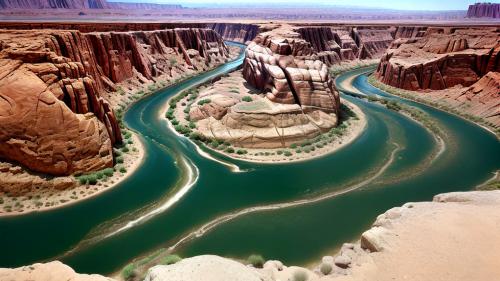 Amazing river in the desert.