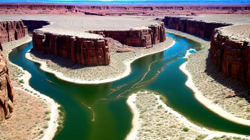 Amazing river in the desert.