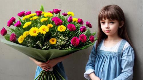 girl with flowers