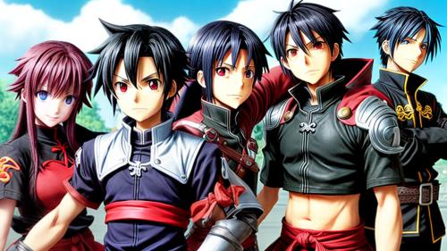 Kirito with Ranma and Faust from guilty gear strive