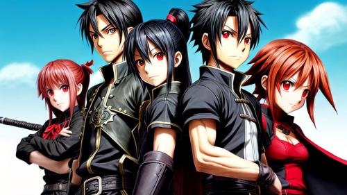 Kirito with Ranma and Faust from guilty gear strive