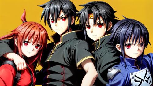 Kirito with Ranma and Faust from guilty gear strive