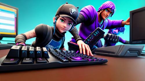 Fortnite foucs with keyboard in hands