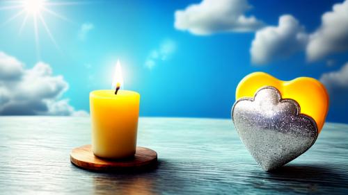 candle,sunshine,hearts,clouds,diamond,