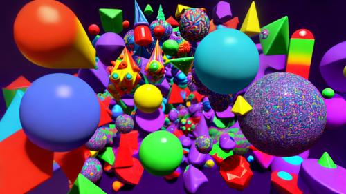 Psychedelic, 3D Shapes, ADHD, Colorful, Busy, HD