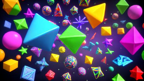 Psychedelic, 3D Shapes, ADHD, Colorful, Busy, HD