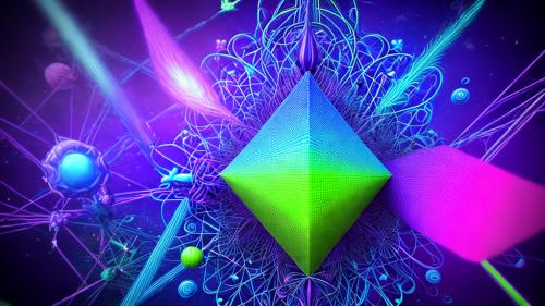 Psychedelic, abnormal 3d Shapes, Blue, Purple, Green, Grey, ADHD, No Space, Intertwined, HD