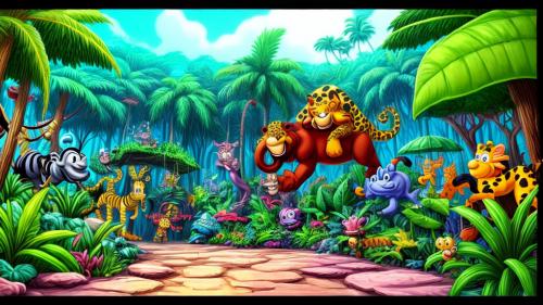 Cartoon jungle