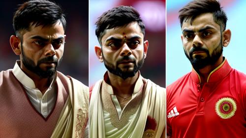 Virat kohli in Sari