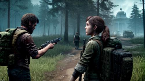 Joel and Ellie from the last of us