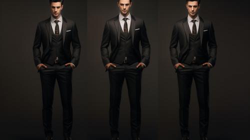 Handsome guy, full body in suit.