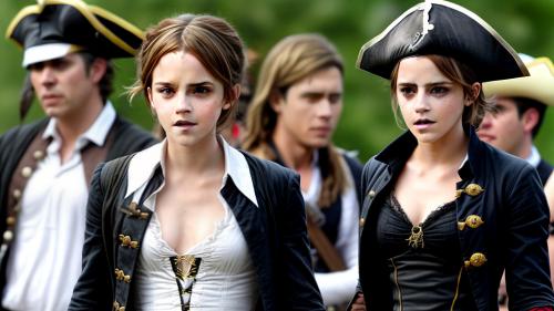 emma Watson in a pirate outfit