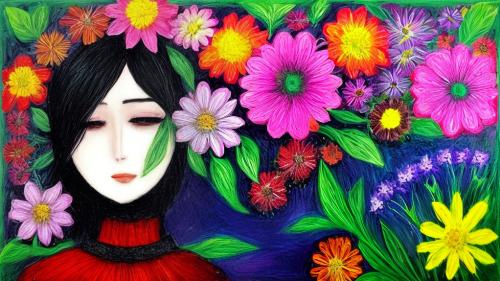 woman flower