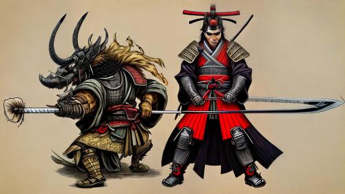 Badass Samurai smoking a joint