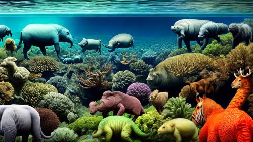 Deep See with a lots of Animals in a Panorama