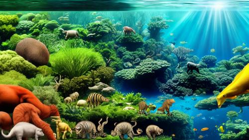 Deep See with a lots of Animals in a Panorama