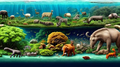 Deep See with a lots of Animals in a Panorama