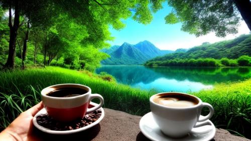 beautiful nature with coffe