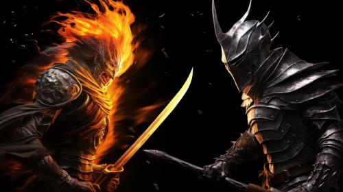 Havel from dark souls fighting versus ichigo kurosaki