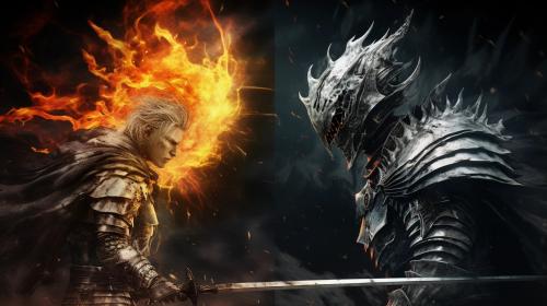 Havel from dark souls fighting versus ichigo kurosaki