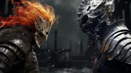 Havel from dark souls fighting versus ichigo kurosaki