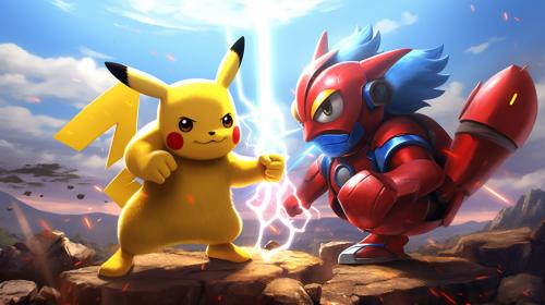 Pikachu vs sonic the hedgehog