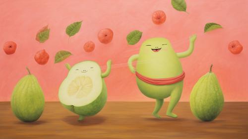 A dancing guava