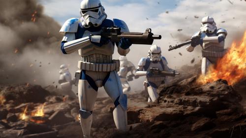 501st clone troopers shooting jedi