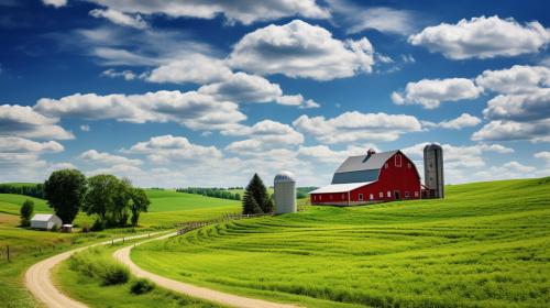 Michigan great lakes summer farm hills