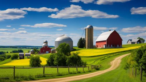 Michigan great lakes summer farm hills