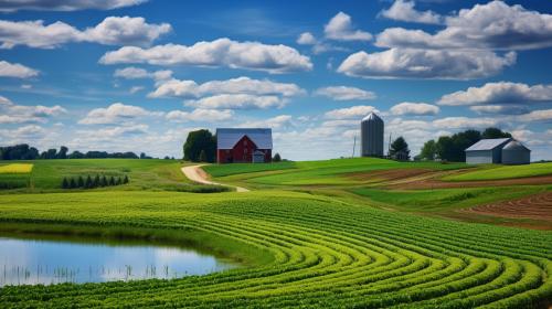 Michigan great lakes summer farm hills