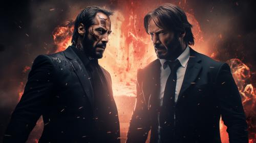 John wick as god versus chuck norris