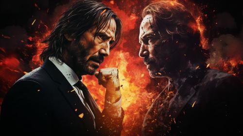 John wick as god versus chuck norris