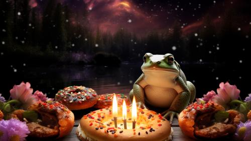 Maltese merchant bullfrog springs food night fireflies campfire garden donuts