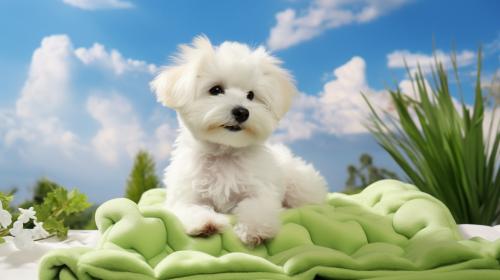 Maltese blankets dogtoys valley sunshine greenery dogtreats love clouds