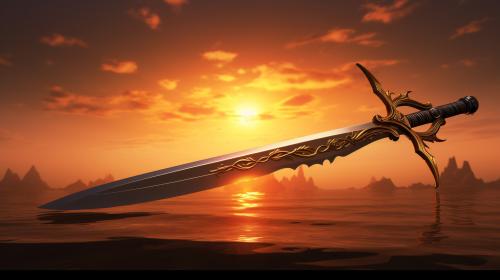 Anime sunrise war peace sword