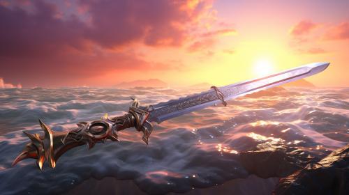 Anime sunrise war peace sword